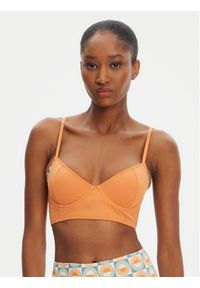 Quiksilver Góra od bikini Melly Top EQWX303137 Miedziany. Kolor: brązowy. Materiał: syntetyk