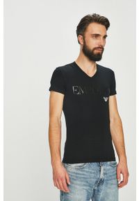 Emporio Armani Underwear - Emporio Armani - T-shirt 110810. Okazja: na co dzień. Kolor: czarny. Materiał: dzianina. Wzór: nadruk. Styl: casual