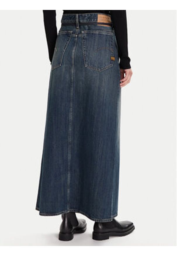 G-Star RAW - G-Star Raw Spódnica jeansowa D25979-D577 Granatowy Baggy Fit. Kolor: niebieski. Materiał: bawełna