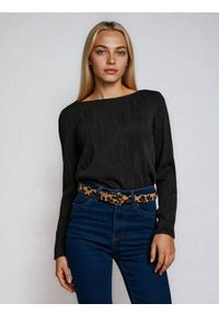 Sinsay - Bluzka z długimi rękawami - czarny. Kolor: czarny. Długość rękawa: długi rękaw. Długość: długie #1