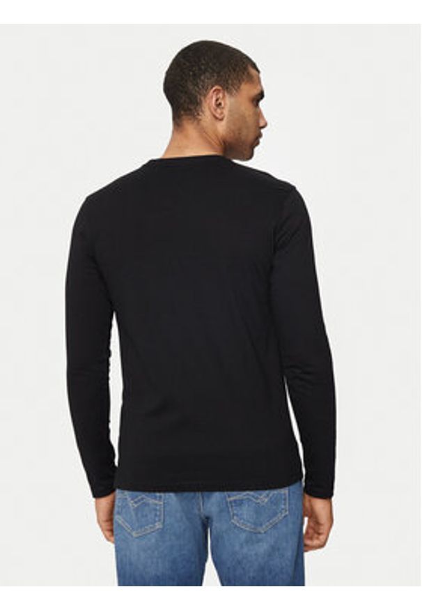 BOSS - Boss Longsleeve Tacls 50512111 Czarny Regular Fit. Kolor: czarny. Materiał: bawełna. Długość rękawa: długi rękaw