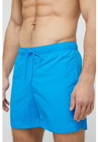 TOMMY HILFIGER - Tommy Hilfiger szorty kąpielowe kolor niebieski. Kolor: niebieski. Materiał: tkanina, poliamid #1