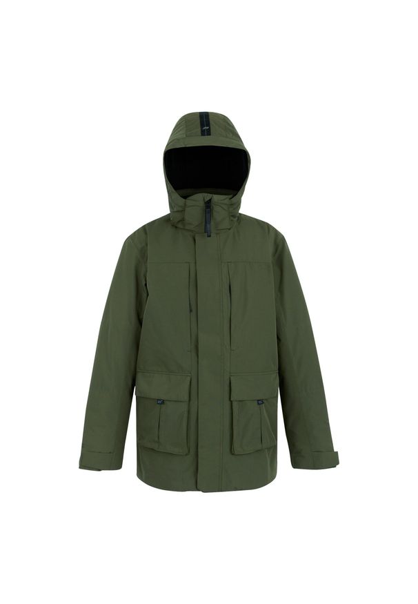 Regatta - Męska Wodoodporna Kurtka Ocieplana Marron. Kolor: wielokolorowy, czarny, zielony. Sport: turystyka piesza