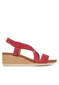 Geox Espadryle D Ischia Corda D55HHA 00022 C7008 Różowy. Kolor: różowy. Materiał: skóra, zamsz