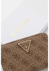 Guess - GUESS Beżowy portfel damski Laurel. Kolor: beżowy. Materiał: skóra ekologiczna #3