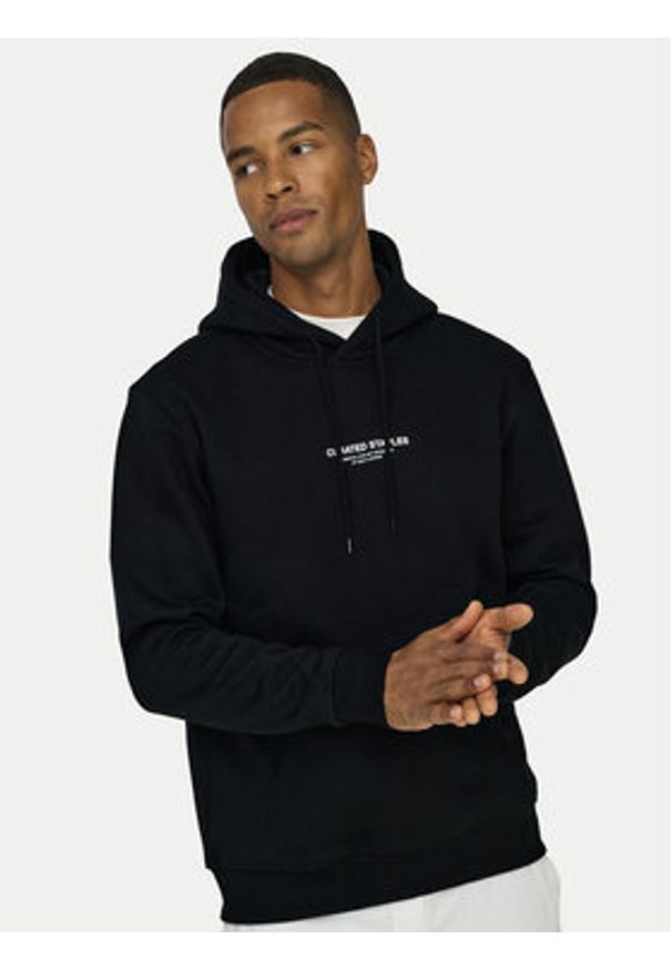 Only & Sons Bluza Curated 22030921 Czarny Regular Fit. Kolor: czarny. Materiał: syntetyk, bawełna