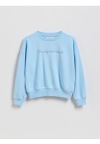Reserved - Bluza z nadrukem - jasnoniebieski. Kolor: niebieski. Materiał: bawełna, dzianina #1