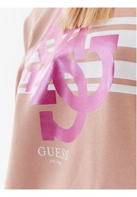 Guess Bluza V3YQ17 KBV71 Brązowy Regular Fit. Kolor: brązowy. Materiał: bawełna #2