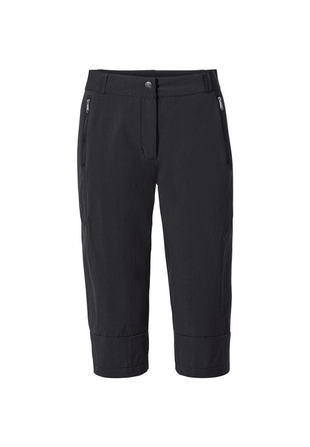Vaude - Spodnie damskie VAUDE Farley Stretch Capri III. Kolor: czarny. Materiał: nylon