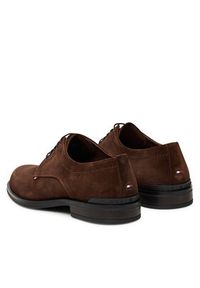 TOMMY HILFIGER - Tommy Hilfiger Półbuty Corporate Derby FM0FM05582 Brązowy. Kolor: brązowy. Materiał: zamsz, skóra #6