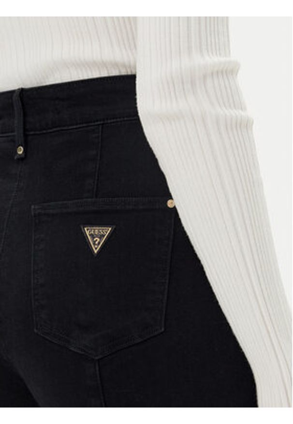 Guess Jeansy W5RA0P D4PZ1 Czarny Skinny Fit. Kolor: czarny