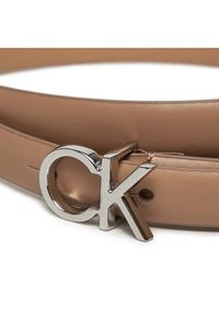 Calvin Klein Pasek Damski Ck Thin Belt 1.5Cm K60K612360 Beżowy. Kolor: beżowy. Materiał: skóra #3