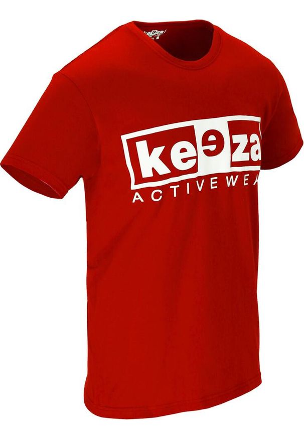 Koszulka sportowa KEEZA Junior bawełniana. Kolor: czerwony. Materiał: bawełna
