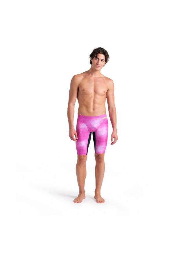 Spodenki Treningowe Arena Swim Jammer Allover Print. Kolor: różowy. Wzór: nadruk