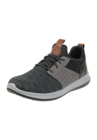 skechers - Buty do chodzenia męskie Skechers Sneaker Delson Camben. Zapięcie: sznurówki. Kolor: czarny. Materiał: tkanina, materiał, syntetyk. Szerokość cholewki: normalna. Sport: turystyka piesza #1