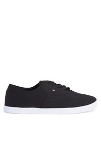 TOMMY HILFIGER - Tommy Hilfiger Tenisówki Canvas Lace Up Sneaker FW0FW07805 Czarny. Kolor: czarny #1