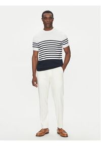 Hechter Paris Sweter 65016 151801 Granatowy Regular Fit. Kolor: niebieski. Materiał: bawełna