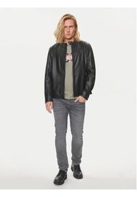 Pepe Jeans Kurtka skórzana Tristan PM402991 Czarny Regular Fit. Kolor: czarny. Materiał: skóra #2