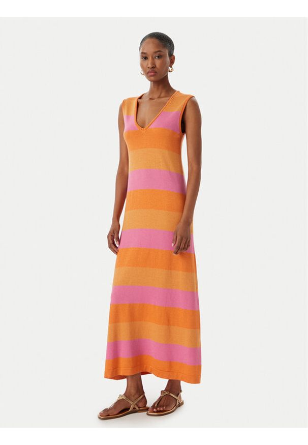 LOLA CASADEMUNT Sukienka codzienna MS2616041 Kolorowy Slim Fit. Okazja: na co dzień. Materiał: lyocell. Wzór: kolorowy. Typ sukienki: proste. Styl: casual