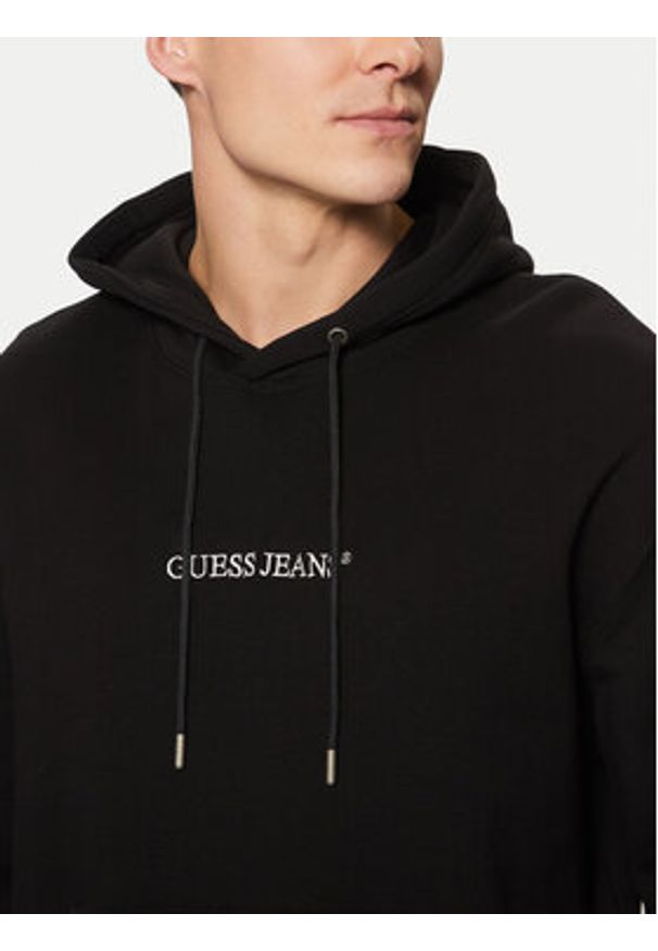 Guess Jeans Bluza M5RQ38 KCPR1 Czarny Regular Fit. Kolor: czarny. Materiał: bawełna