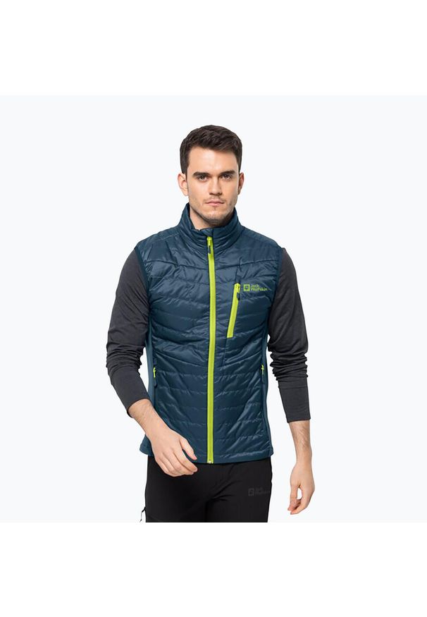Bezrękawnik turystyczny męski Jack Wolfskin Routeburn Pro Ins. Kolor: niebieski. Długość rękawa: bez rękawów. Sport: turystyka piesza