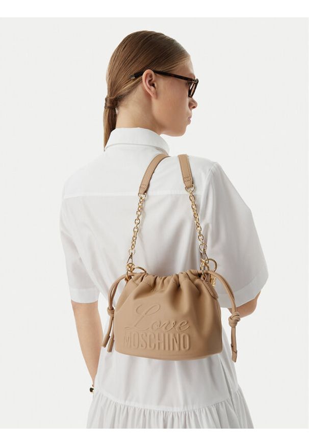 Love Moschino - LOVE MOSCHINO Torebka JC4220PP0OKA0209 Beżowy. Kolor: beżowy. Materiał: skórzane