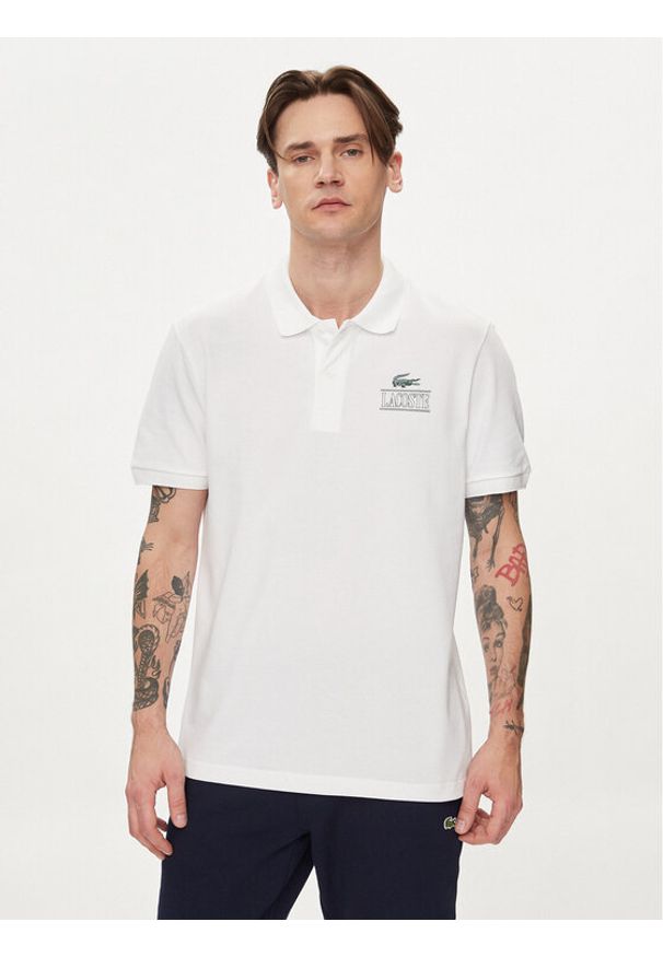 Lacoste Polo PH1136 Biały Regular Fit. Typ kołnierza: polo. Kolor: biały. Materiał: bawełna