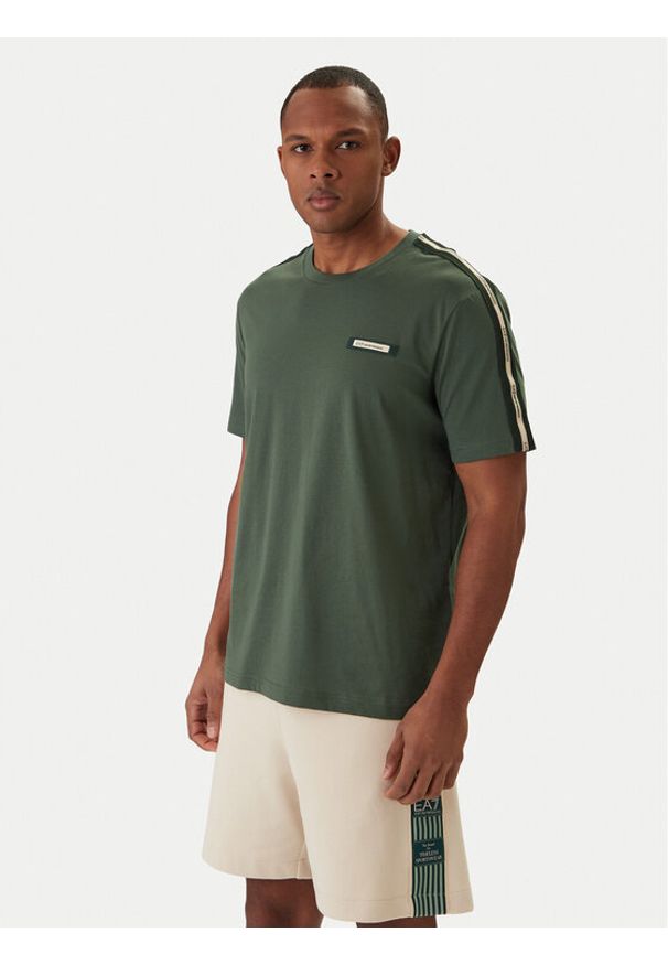 EA7 Emporio Armani T-Shirt 7M001476 AF10375 Zielony Regular Fit. Kolor: zielony. Materiał: bawełna