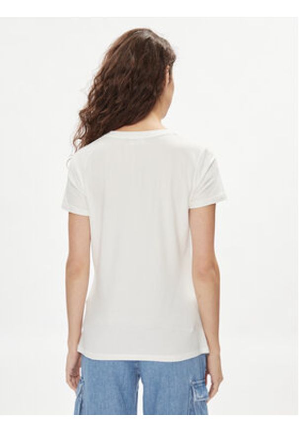 Liu Jo T-Shirt TA4202 JS003 Écru Regular Fit. Materiał: bawełna