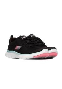 skechers - Buty do chodzenia damskie Skechers Flex Appeal 4.0. Kolor: czarny. Materiał: materiał, syntetyk. Szerokość cholewki: normalna. Sport: turystyka piesza