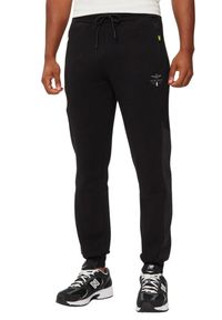 Aeronautica Militare - AERONAUTICA MILITARE Czarne męskie spodnie dresowe Joggers, Rozmiar XXL. Kolor: czarny. Materiał: dresówka #3
