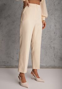 Renee - Beżowe Klasyczne Spodnie VICES Garniturowe High Waist Dimaia. Okazja: na co dzień, na spotkanie biznesowe, do pracy, na imprezę. Stan: podwyższony. Kolor: beżowy. Styl: klasyczny #5