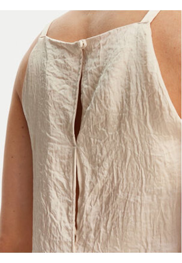 Marella Top Sfinge 2513161035 Écru Regular Fit. Materiał: acetat, satyna