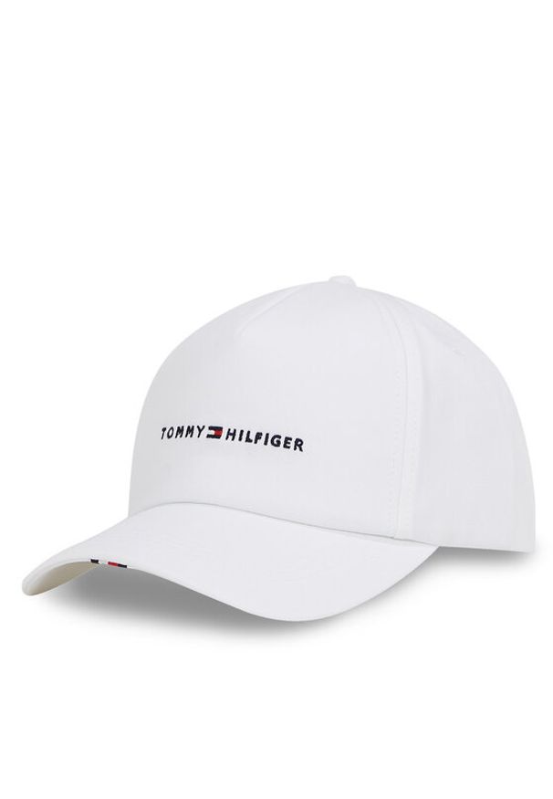 TOMMY HILFIGER - Tommy Hilfiger Czapka z daszkiem Th Foundation Soft 6 Panel Cap AM0AM13162 Biały. Kolor: biały. Materiał: bawełna, materiał