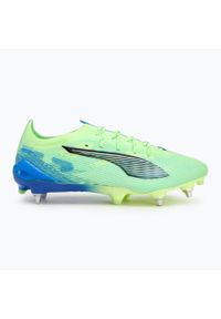 Buty piłkarskie męskie Puma Ultra 5 Ultimate Mxsg. Kolor: zielony, wielokolorowy, niebieski, żółty. Materiał: materiał, syntetyk. Szerokość cholewki: normalna. Sport: piłka nożna