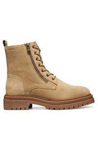 Geox Trapery D Iridea D16HRF 00022 C5010 Beżowy. Kolor: beżowy. Materiał: zamsz, skóra #1