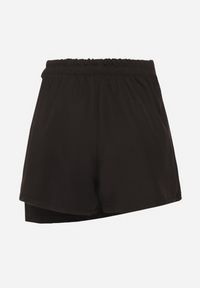 Born2be - Czarne Asymetryczne Spódnico-Szorty z Wysokim Stanem Vionira. Okazja: na co dzień. Stan: podwyższony. Kolor: czarny. Styl: klasyczny, casual #6