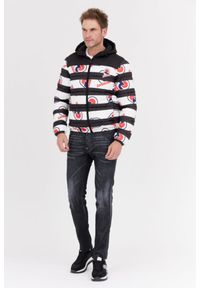 Invicta - INVICTA Puchowa kurtka męska w pasy i logo, Rozmiar XL. Kolor: wielokolorowy. Materiał: puch #3