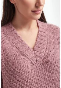 Marella - Sweter damski Colla MARELLA MONOCHROME. Materiał: prążkowany. Wzór: ze splotem #4