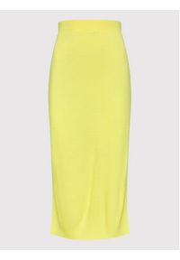 DeeZee Komplet top i spódnica Onyx Lavish KMPD0004 Żółty Slim Fit. Kolor: żółty. Materiał: syntetyk