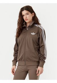 Adidas - adidas Bluza adicolor Classic Firebird JC8253 Beżowy Loose Fit. Kolor: beżowy. Materiał: syntetyk