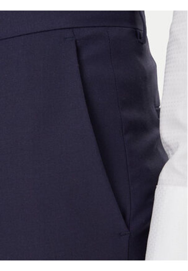Hugo - HUGO Garnitur Henry/Getlin232X 50547345 Granatowy Slim Fit. Kolor: niebieski. Materiał: wełna