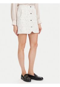 Morgan Spódnica mini 252-JGABY Beżowy Slim Fit. Kolor: beżowy. Materiał: syntetyk