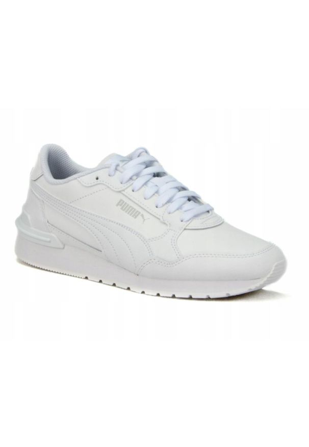 Buty na co dzień damskie Puma St Runner V4 Skóra. Okazja: na co dzień. Kolor: biały. Materiał: materiał, skóra, syntetyk