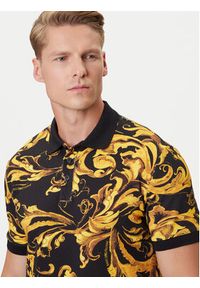 Versace Jeans Couture Polo 79GAG6S0 JS514 Czarny Regular Fit. Typ kołnierza: polo. Kolor: czarny. Materiał: bawełna #4