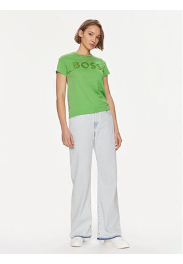 BOSS - Boss T-Shirt Eventsa 50514967 Zielony Regular Fit. Kolor: zielony. Materiał: bawełna