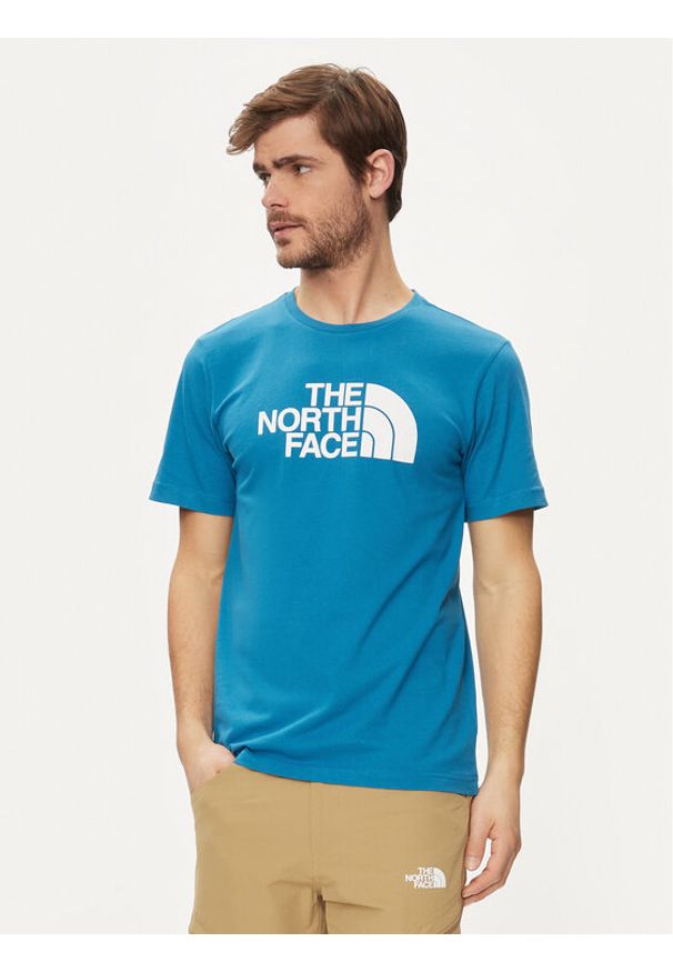 The North Face T-Shirt Easy NF0A87N5 Niebieski Regular Fit. Kolor: niebieski. Materiał: bawełna
