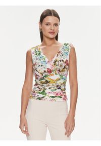 Marciano Guess Top 4RGP05 6724Z Kolorowy Slim Fit. Materiał: syntetyk. Wzór: kolorowy