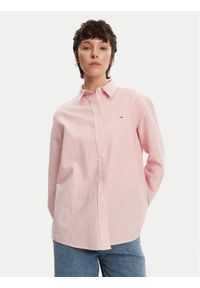 Tommy Jeans Koszula DW0DW20292 Różowy Relaxed Fit. Kolor: różowy. Materiał: bawełna