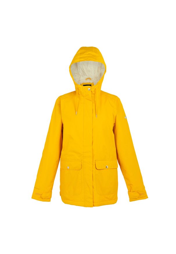 Broadia Regatta damska turystyczna kurtka parka przeciwdeszczowa. Kolor: żółty. Materiał: poliester